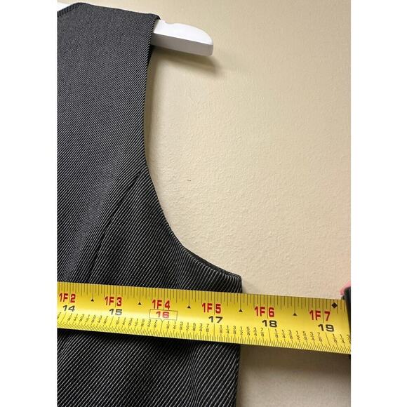 Calvin Klein Size 10 Gray Knee Length Sheath Dress Careerwear Office Siren Belt - Picture 10 of 13